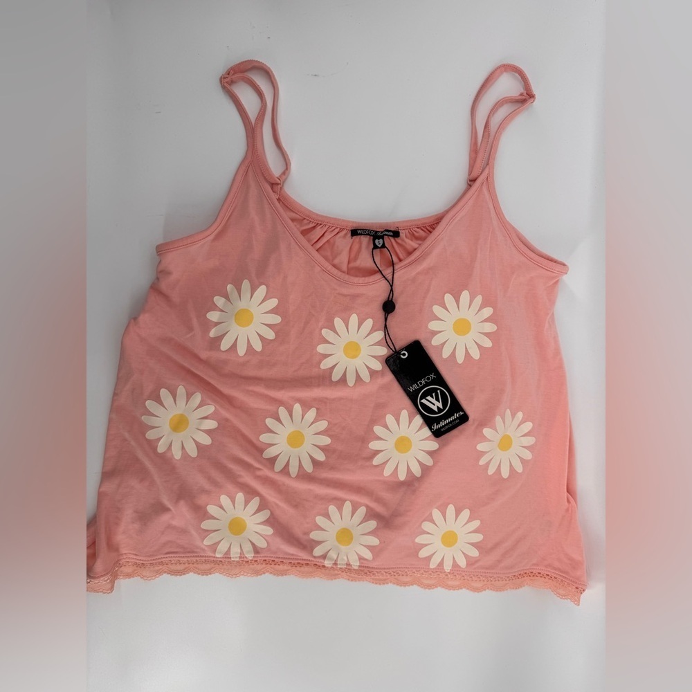 NWT Wildfox Intimates chamomiles pink top